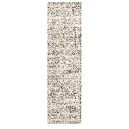 Clara Distressed Diamonds Cream Charcoal Rug - C100