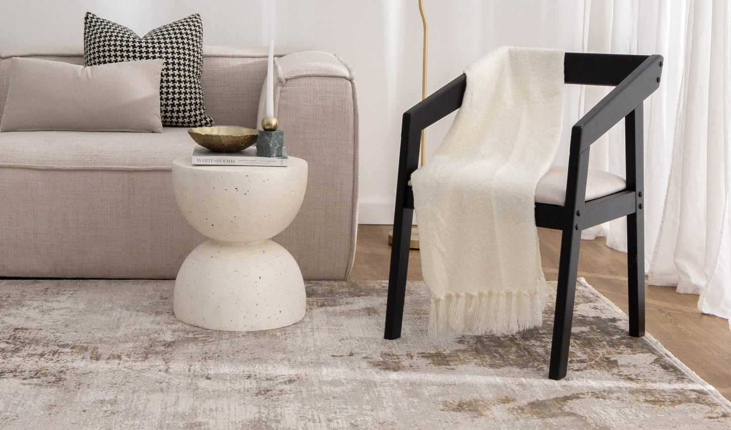 Chateau Abstract Beige Rug - CH05