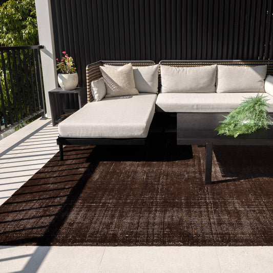 Harbour Chocolate Brown Indoor Outdoor Rug