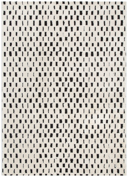 Mila Monochrome Squares Black and Cream Rug - MIL2