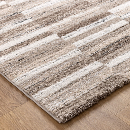 Nola Shapes Beige Brown Rug - N002