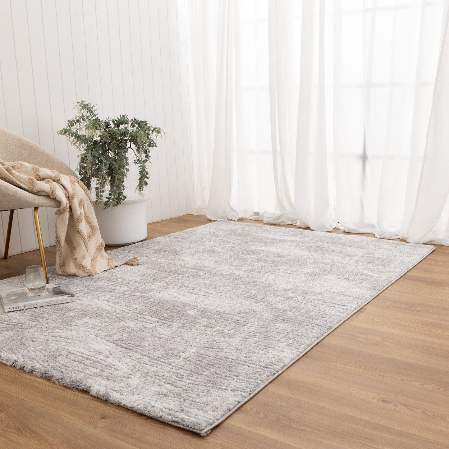 Nola Carved Grey Rug - N003