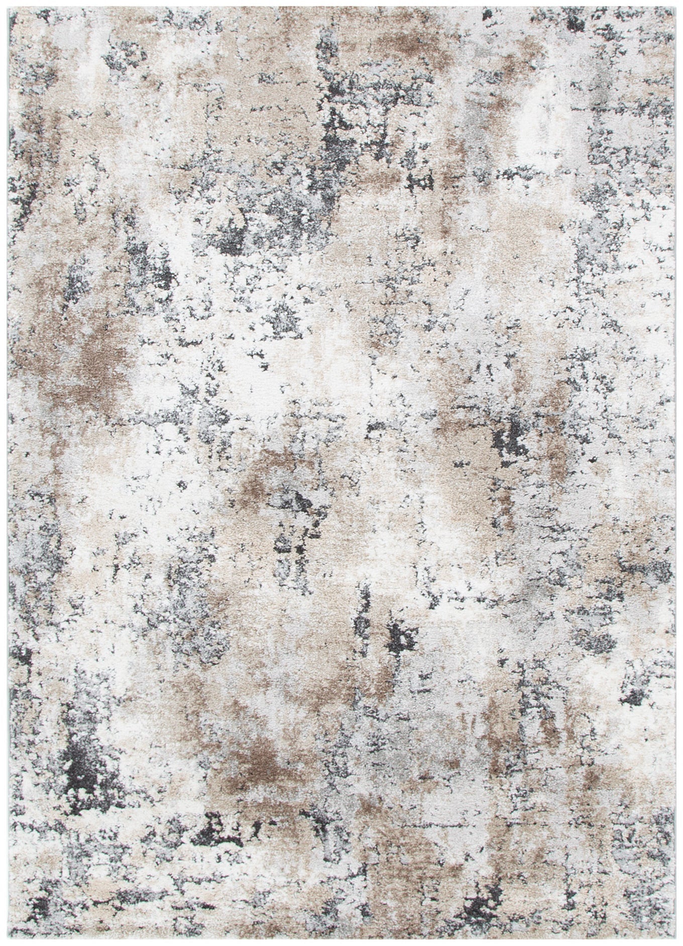 Nola Abstract Gray Beige Rug - N006