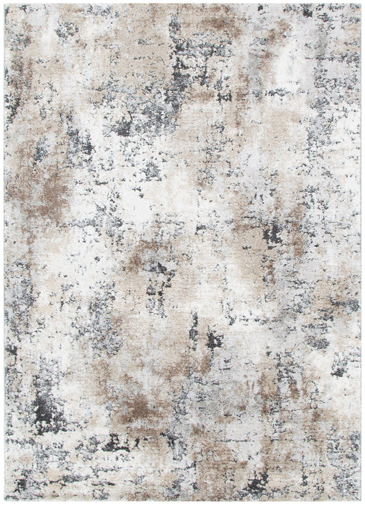 Nola Abstract Gray Beige Rug - N006