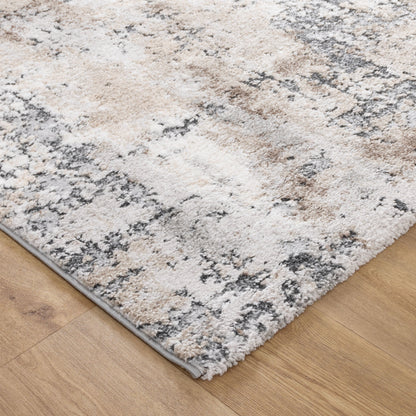 Nola Abstract Gray Beige Rug - N006