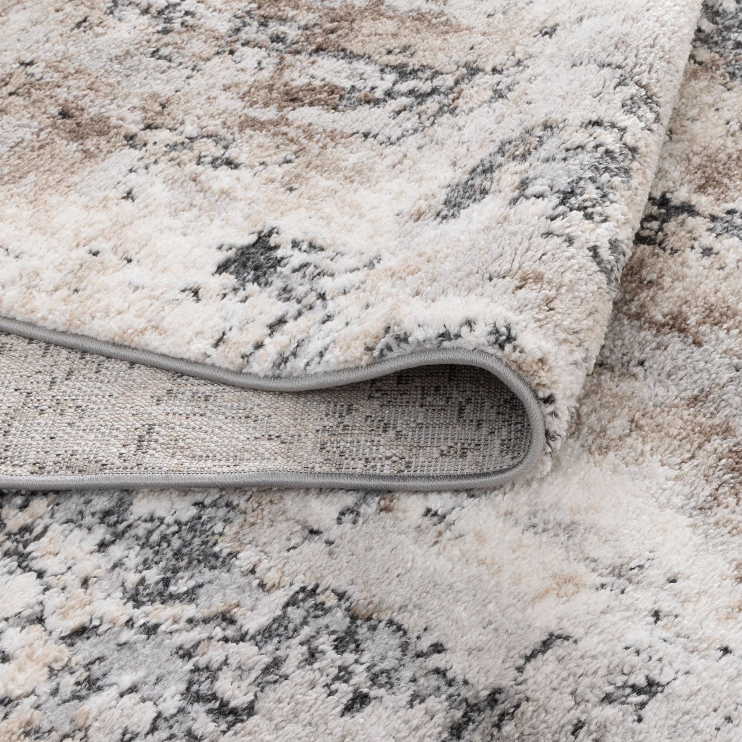 Nola Abstract Gray Beige Rug - N006