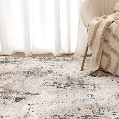 Nola Abstract Gray Beige Rug - N006