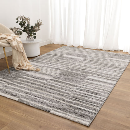 Nola Shapes Grey Rug - N007