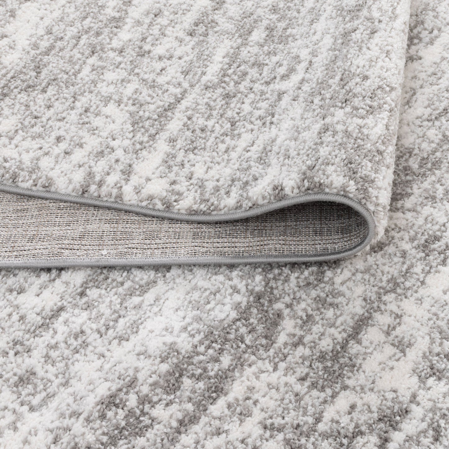 Nola Canvas Abstract Grey Rug - N008