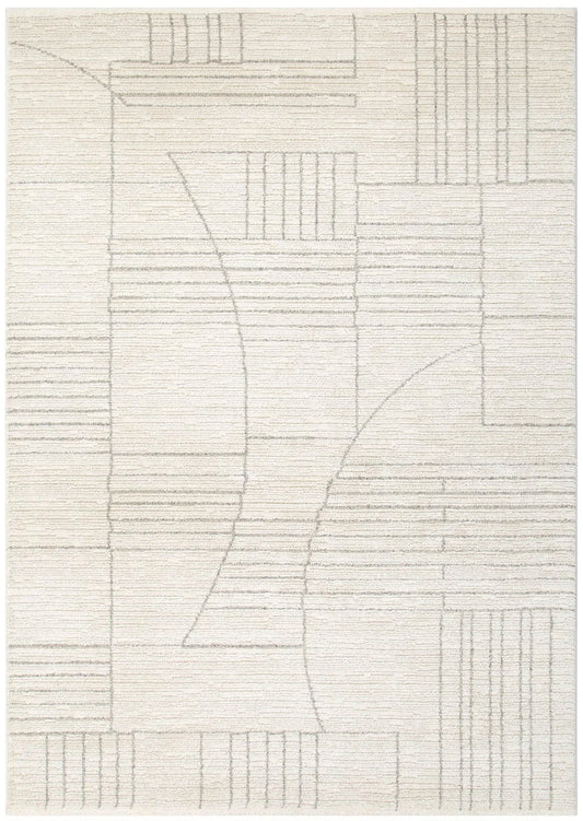 Mahoor 11603 Geometric Cream