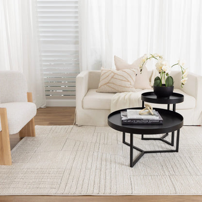 Mahoor 11603 Geometric Cream