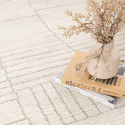 Mahoor 11603 Geometric Cream