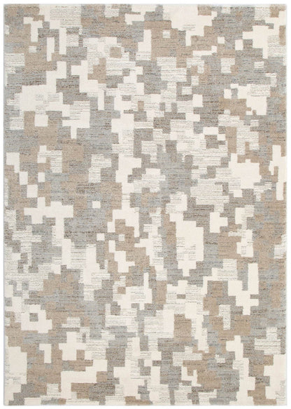 Mahoor 71634 Abstract Beige-Grey