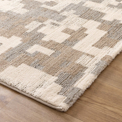 Mahoor 71634 Abstract Beige-Grey