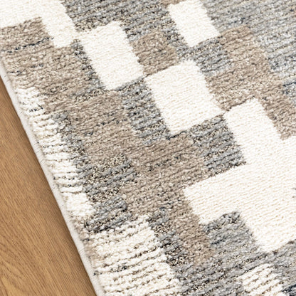 Mahoor 71634 Abstract Beige-Grey