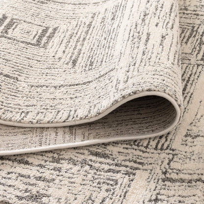 Mahoor 81635 Faded Squares Cream-Grey