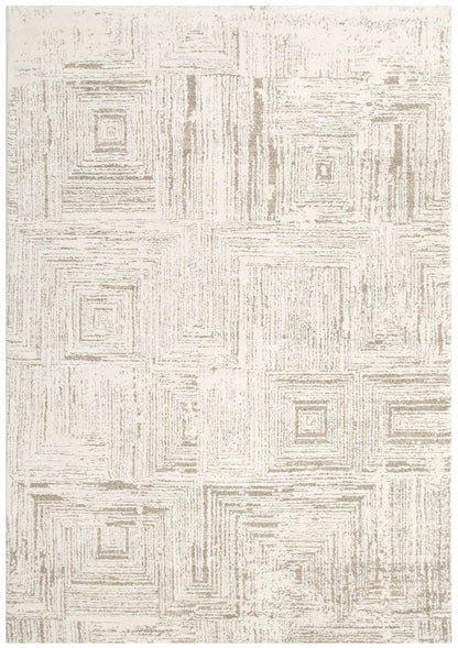 Mahoor 91635 Faded Squares Beige