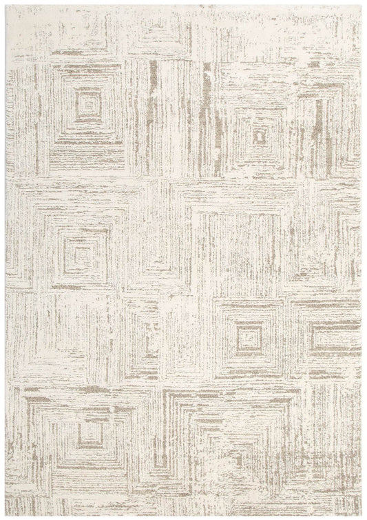 Mahoor 91635 Faded Squares Beige