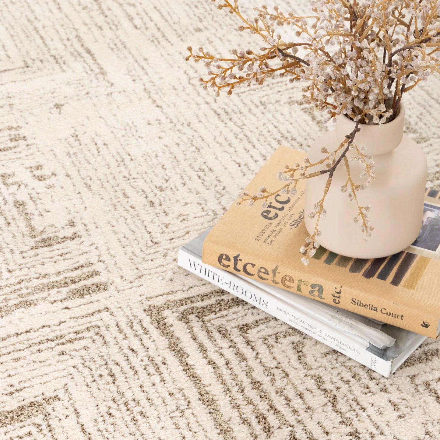 Mahoor 91635 Faded Squares Beige