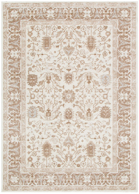 Sapphire  Oriental Border Beige Rug